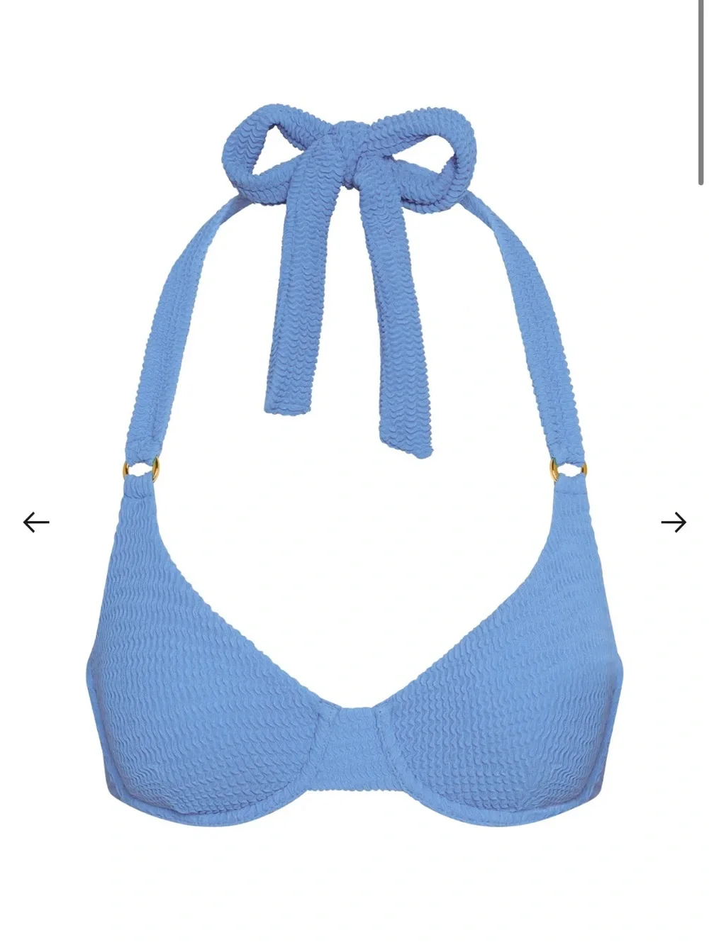 Monday Swimwear Azure Crinkle Bikini Set XS/S
